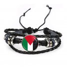 Palestine Unisex adjustable leather flag design bracelet Palestine Unisex adjustable leather flag design bracelet