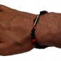 Handmade Palestine Unisex Map flag gold frame design beaded adjustable bracelet
