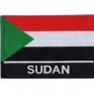 Flag Embroidered Patch-National SUDAN Pride Iron-On Sew-On Badge Flag Embroidered Patch-National SUDAN Pride Iron-On Sew-On Badge