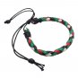 Bundle & Save Pcs of (2) Palestine Men's & Women's Multi-Color Braided Leather Cord Bracelet