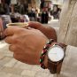 Bundle & Save Pcs of (2) Palestine Men's & Women's Multi-Color Braided Leather Cord Bracelet