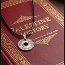 Palestine antique coin pendant 50 cm leather necklace