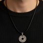 Palestine antique coin pendant 50 cm leather necklace