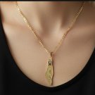 Palestine Unisex gold map flag design pendant 50 cm gold color metal necklace