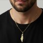 Palestine Unisex gold map flag design pendant 50 cm gold color metal necklace