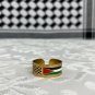 Palestine unique Gold shemag design Adjustable stainless steel Ring