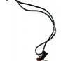 Kingdom of Jordan Map Outline Necklace – Vibrant Flag Enamel Pendant on Braided.