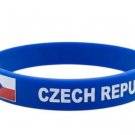 Bundle & Save Pcs Of  (2) Unisex Czech Republic Flag Silicone Wristband Bracelet