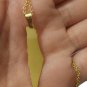 Palestine stainless steel Unisex Gold map design pendant 60 cm necklace