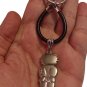Palestine handmade keychain leather rope with handala pendant