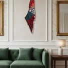 Handmade embroidered Wall hanging Palestine map (47 X 16)CM
