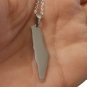 Palestine stainless steel Unisex Silver map design pendant 60 cm necklace
