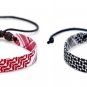 A Set Of 2 Pieces (Red & Black) Palestine Shemagh design Adjustable bracelet