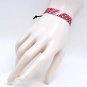 A Set Of 2 Pieces (Red & Black) Palestine Shemagh design Adjustable bracelet