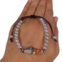Palestine unique Unisex  Jerusalem map pendant Silver beaded adjustable bracelet