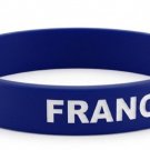 France Pride Silicone Wristband Blue Bracelet with Flag France Pride Silicone Wristband Blue Bracelet with Flag