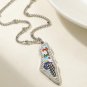 Colored-Detail stainless steel Sliver Jerusalem city Palestine Map Necklace