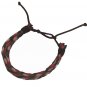 Handmade Palestine Unisex three layers leather braided rope bracelet wristband