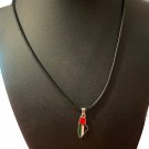 Palestine Unisex colored Mini map pendant 50 cm leather necklace