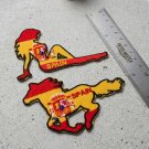 Custom Spain Flag Embroidered Appliqué – Stylish Cultural Patch Set Of (2) Pcs. Custom Spain Flag Embroidered Appliqué – Stylish Cultural Patch Set Of (2) Pcs.