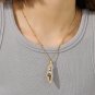 Colored-Detail stainless steel gold Jerusalem city Palestine Map Necklace