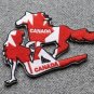 Set of 3 Canadian Flag Theme Embroidered Patches - Horse, Silhouette, Map Design