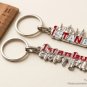 Istanbul Skyline & Landmark Souvenir Keychain Set - Dual Metal Collectible Duo.