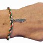 Handmade Palestine Unisex mini silver map design braided rope bracelet wristband