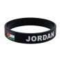 (2) Jordan  Unisex rubber black Flag bracelet wristband