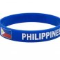 Bundle & Save Pcs Of (2) PHILIPPINES Flag Silicone Wristband Blue Bracelet.