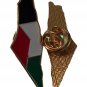 Palestine Brooch colored map design gold frame