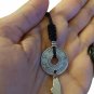 Antique Unisex Palestine coin design pendant adjustable leather necklace