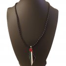 Palestine Unisex colored map pendant 50 cm leather necklace