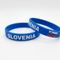 Bundle & Save Pcs Of  (2)  Slovenia rubber Blue Flag bracelet wristband