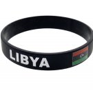 Bundle & Save (2) Psc Of Libya National Flag Silicone Wristband Black Bracelet.