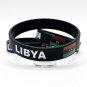 Bundle & Save (2) Psc Of Libya National Flag Silicone Wristband Black Bracelet.