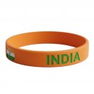 Bundle & Save Pcs Of  (2) Unisex India National Flag Silicone Wristband Bracelet