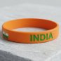 Bundle & Save Pcs Of  (2) Unisex India National Flag Silicone Wristband Bracelet