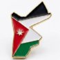 Jordanian Flag Map Enamel Pin / Brooch (4.5 cm x 2.5 cm)