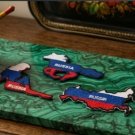 Premium Embroidered Russia Tricolor Patch Set (3) PCS Collection (Iron-On Sew on Premium Embroidered Russia Tricolor Patch Set (3) PCS Collection (Iron-On Sew on