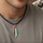 Colored stainless steel Palestine Map leather Necklace