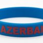 Bundle & Save Pcs Of (2) Azerbaijan Flag Silicone Wristband Blue Bracelet