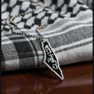 Palestine Metal "Here we stay" pendant & metal Necklace.