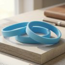 Six Pcs Of (Blue Silicone Wristband - Durable & Comfortable Rubber Bracelet). Six Pcs Of (Blue Silicone Wristband - Durable & Comfortable Rubber Bracelet).