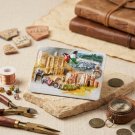 Kingdom Of Jordan Souvenir Embossed Magnet  Featuring Petra, and Jordanian Flag.