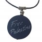 Palestine handmade Unisex round pendant Free Palestine 60 cm rope necklace