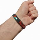 (2) pcs of Palestine Unisex rubber flag design bracelet wristband (2) pcs of Palestine Unisex rubber flag design bracelet wristband