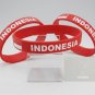 Bundle & Save Pcs Of  (2) Unisex INDONESIA Flag & Text Silicone Bracelet.