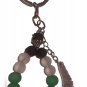 Palestine handmade beads & metal keychain with Palestine Silver Map pendant