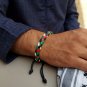 Unisex Palestine MultiColor Braided Leather Cord Bracelet
